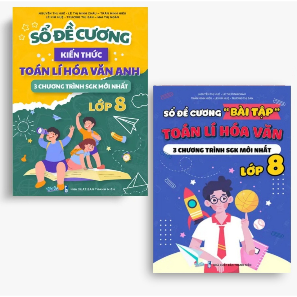 Combo 2 Cuốn Sổ Đề Cương Kiến Thức Toán Lí Hóa Văn Anh Lớp 8 và Sổ Đề Cương Bài Tập Toán Lí Hóa Văn Lớp 8