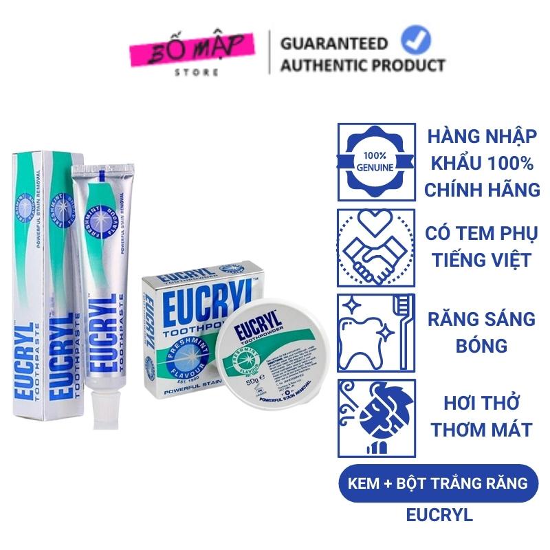 Combo Kem Đánh Răng Tẩy Trắng Và Bột Tẩy Trắng Răng EUCRYL Toothpowder